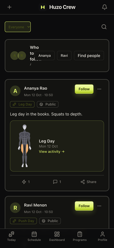 The Crew tab, which requires a free account to post